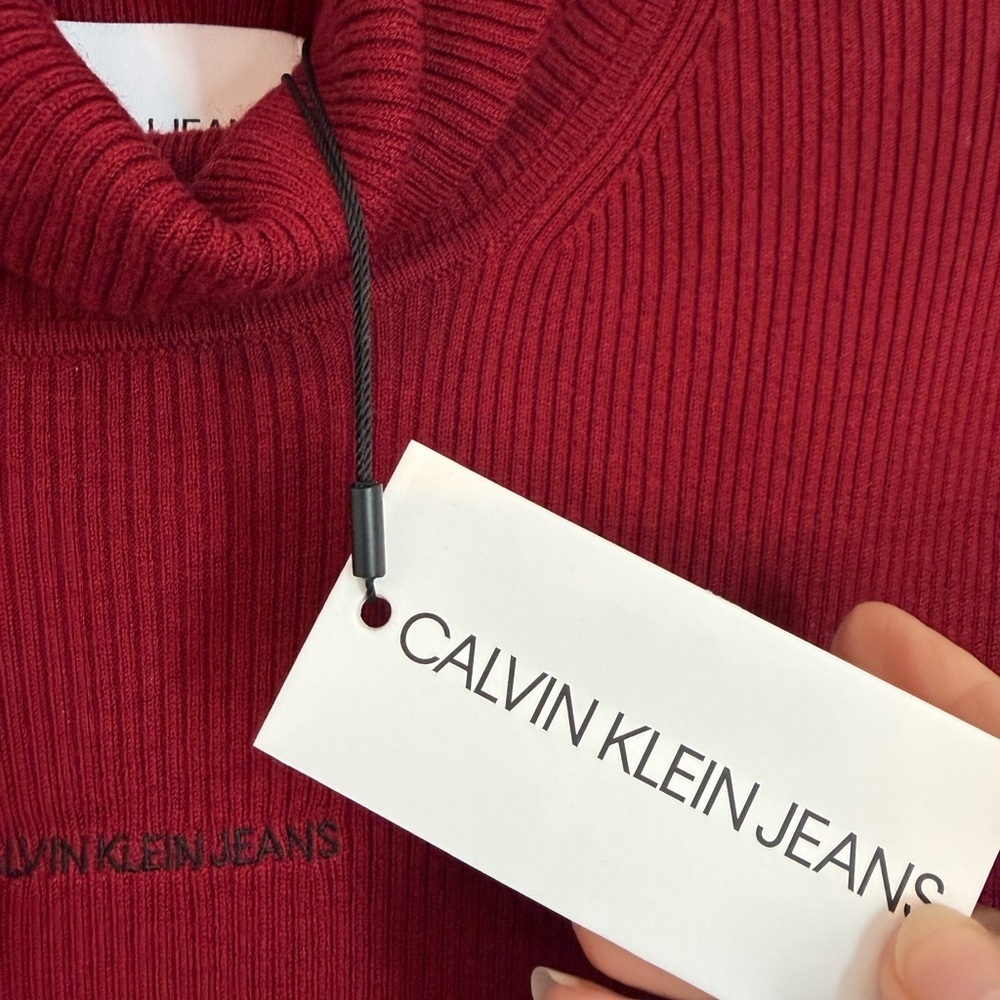 Calvin Klein Berry Red Sweater Dress - Picture 3 of 6